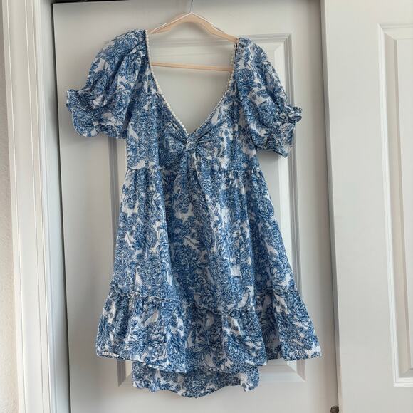 NWT Simply Southern Women’s Sweetheart Babydoll Puff Sleeve Mini Dress XL - Picture 2 of 13